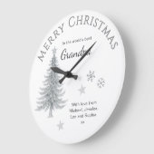 Merry Christmas Grandpa Personalized Keepsake Grote Klok (Hoek)