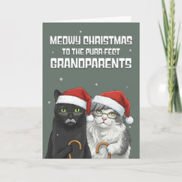 Merry Christmas Grandparents Funny Cats Humor  Feestdagen Kaart