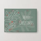 Merry Christmas green mistletoe Button (Voorkant)