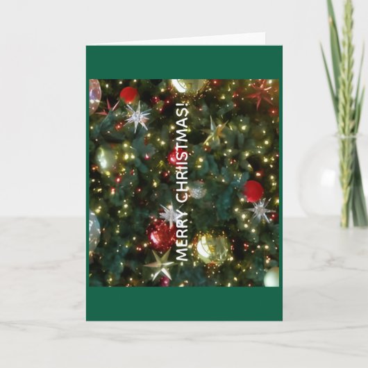 Merry Christmas Greeting Card Kaart (Voorkant)