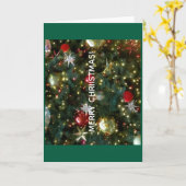 Merry Christmas Greeting Card Kaart (Gele Bloem)