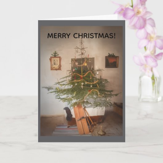 Merry Christmas Greeting Card Kaart (Orchidee)