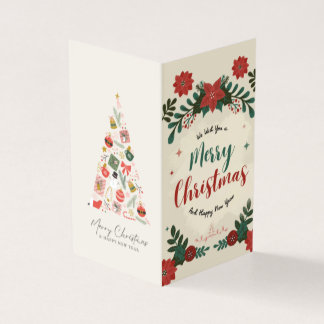 Merry Christmas Greeting Card Off-White Design Kaart