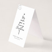 Merry Christmas Greeting Card Red Design (Back)