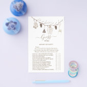 Merry Christmas 'Guess Who'  Baby Shower Game Flyer (Enkel)