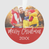 Merry Christmas Hand Lettered Script Ornament (voorkant)