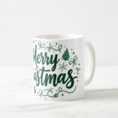Merry Christmas Hand Lettering Mug (Devant droit)