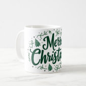 Merry Christmas Hand Lettering Mug (Devant gauche)
