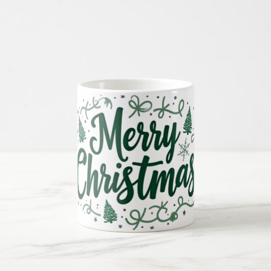 Merry Christmas Hand Lettering Mug (Centre)
