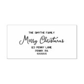 Merry Christmas Handgeschreven Script Rubber Stamp Rubberstempel (Afrduk)