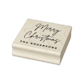 Merry Christmas handgeschreven scriptnaam Rubberstempel (Stempel)