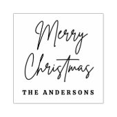 Merry Christmas handgeschreven scriptnaam Rubberstempel (Afrduk)
