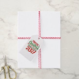 Merry Christmas Happy New Year 2026 Reindeer Cadeaulabel