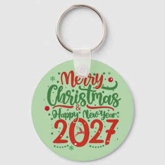 Merry Christmas Happy New Year 2026 Reindeer Sleutelhanger