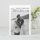 Merry Christmas Happy New Year Family 4 Photos Feestdagenkaart (Staand voorkant)