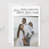 Merry Christmas Happy New Year Family 4 Photos Feestdagenkaart (Voorkant)