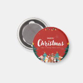 🎄 Merry Christmas & Happy New Year – Magnet (Recto/Verso)