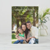 Merry Christmas Happy New Year Script Custom Photo (Staand voorkant)