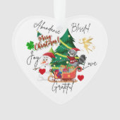Merry Christmas Heart Ornament | Joy&Love Design (voorkant)