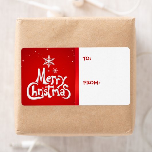 Merry Christmas Holiday Cadeau Labels labels (Insitu)