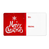 Merry Christmas Holiday Cadeau Labels labels (Voorkant)
