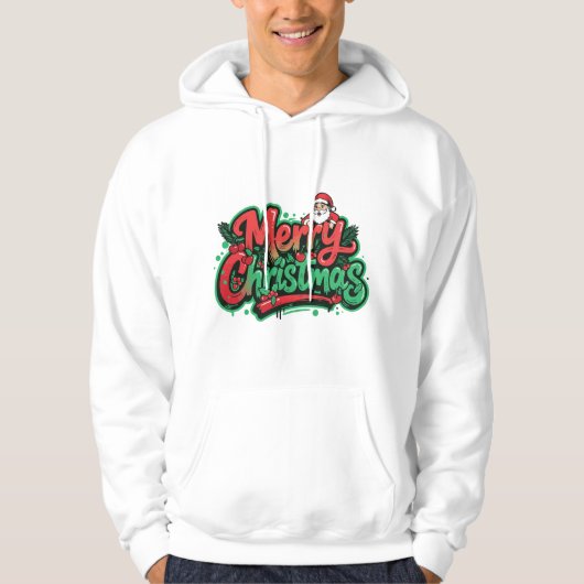 Merry Christmas Holiday Design Hoodie (Voorkant)