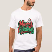 Merry Christmas Holiday Design T-shirt (Voorkant)