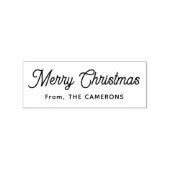Merry Christmas Holiday Phrase Script Tekstnaam Rubberstempel (Afrduk)