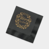 Merry Christmas Holly Floral Wreath (Gauche)