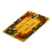 Merry Christmas Holly Magneet (Linkerzijde)