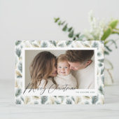 Merry Christmas Holy Berries Background Feestdagenkaart (Staand voorkant)