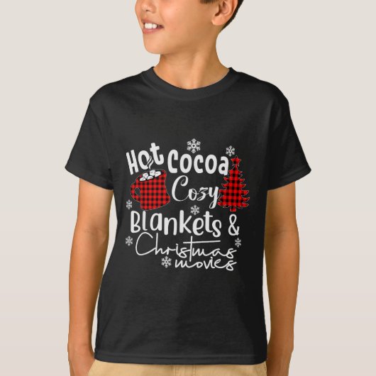 Merry Christmas Hot Cocoa Cozy Blankets & Chri T-shirt (Voorkant)