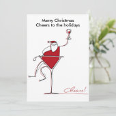 Merry Christmas Humor Santa | Holidays greeting  Feestdagenkaart (Staand voorkant)