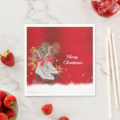 Merry Christmas Ice Schaats Candy Canes Sneeuwvlok Servet (Insitu)