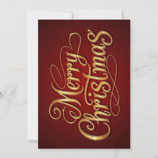 „Merry Christmas“ in eleganter Schrift Kaart