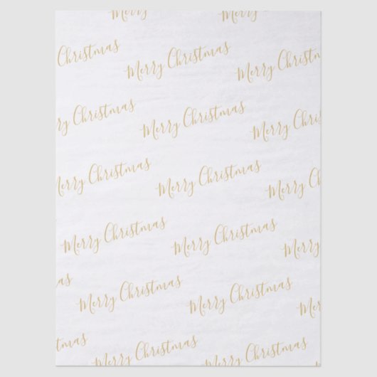 Merry Christmas in Gold, or Your Message Tissuepapier (Voorkant)