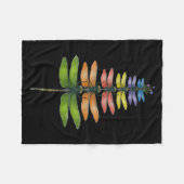 Merry Christmas Insect Dragonfly Xmas Tree Fleece Deken (Voorkant (Horizontaal))