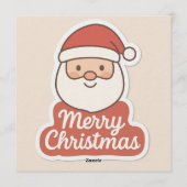 Merry Christmas Invitation Card Kaart (Achterkant)