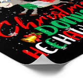 Merry Christmas Italian Funny Italian Santa Heehaw Poster (Hoek)