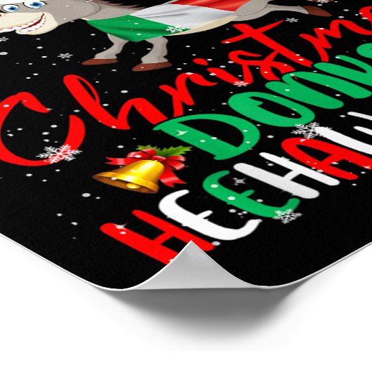 Merry Christmas Italian Funny Italian Santa Heehaw Poster (Hoek)