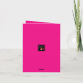 Merry Christmas Joy Elegant Script Roze Gevouwen Feestdagen Kaart (Achterkant)