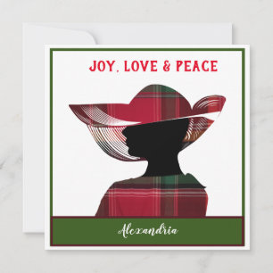 Merry Christmas Joy Love Peace Personalize Feestdagenkaart