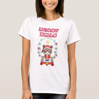 Merry Christmas Kawaii: Schattig feestelijk plezie T-shirt