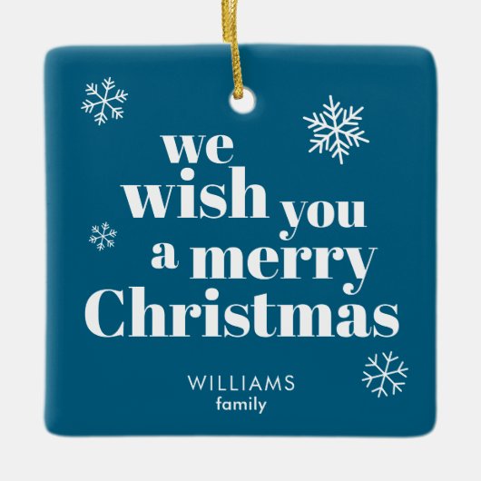 Merry Christmas  Keramisch Ornament (Voorkant)