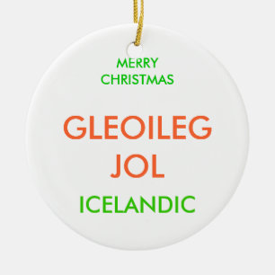 MERRY CHRISTMAS KERAMISCH ORNAMENT