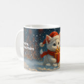 Merry Christmas - Kitten Gift Mug Koffiemok (Voorkant links)