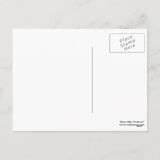 Merry Christmas Kitty Cat Briefkaart (Achterkant)