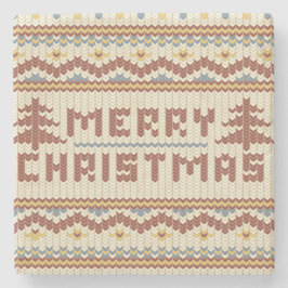 Merry Christmas Knit Sweater Look Onderzetters