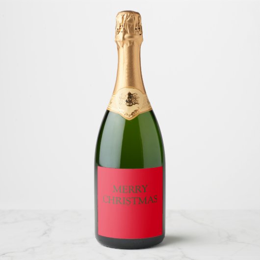 MERRY CHRISTMAS Label Sparkling Wijnetiket (Voorkant)