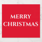 Merry Christmas Label Sparkling Wijnetiket (Enkel label)